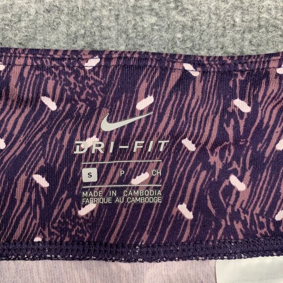 Nike Power Epic Running Tight Womens S Polka Dot Dri Fit Zip Rear Pocket Cropped - Picture 4 of 16